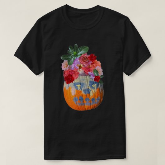 Floral Pumpkin Foto Cutout T-Shirt (Design vorne)