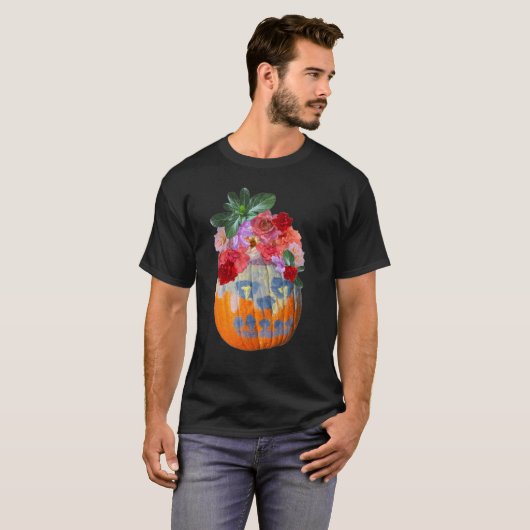 Floral Pumpkin Foto Cutout T-Shirt (Vorne ganz)