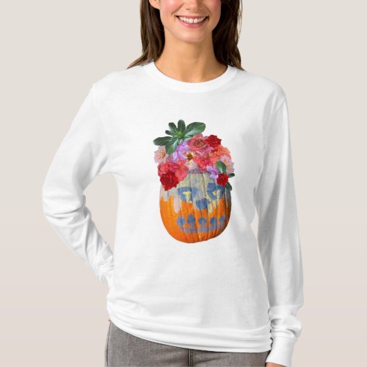 Floral Pumpkin Fotografic T - Shirt (Vorderseite)