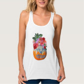 Floral Pumpkin Fotografie Tank Top (Vorderseite)