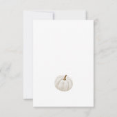 Floral Pumpkin Girl Babydusche Fall Dankeskarte (Rückseite)