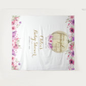 Floral Pumpkin Girl Babydusche Foto Hintergrund Wandteppich (Vorderseite (Horizontal))