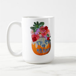 Floral Pumpkin Graphic Cutout-Tasse Kaffeetasse
