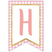 Floral Pumpkin Happy Birthday Banner - Pink Karier (Zweite Fahne)