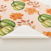 Floral Pumpkin Herbst Sherpadecke (3/4)