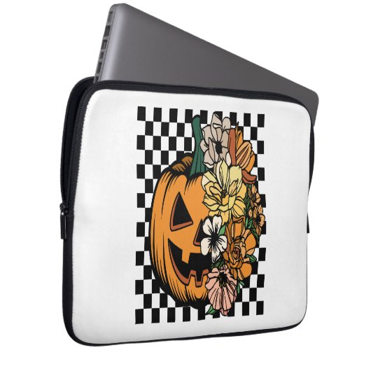 Floral Pumpkin Laptopschutzhülle (Vorne Rechts)