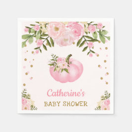 Floral Pumpkin Paper Napkin Herbst Herbst Baby Gir Serviette