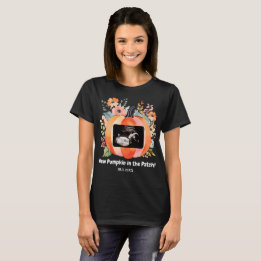 Floral Pumpkin Schwangerschaft Ankündigung Ultraso T-Shirt