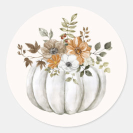 Floral Pumpkin Sticker