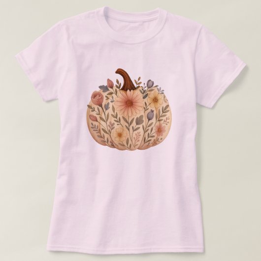 Floral Pumpkin T - Shirt (Design vorne)