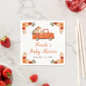 Floral Pumpkin Truck Kinderdusche Serviette (Beispiel)