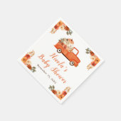 Floral Pumpkin Truck Kinderdusche Serviette (Ecke)