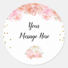 Floral Pumpkin Vielen Dank Sticker