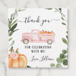 Floral Pumpkin Vielen Dank Tag Geschenkanhänger