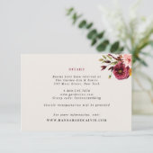 Floral Pumpkin Wedding Details Card Einladung (Stehend Vorderseite)