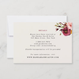 Floral Pumpkin Wedding Details Card Einladung
