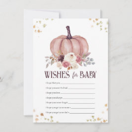Floral Pumpkin Wünsche für Baby\, Nun Wünsche Mitteilungskarte