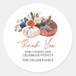 Floral Pumpkins autumn fall Sticker