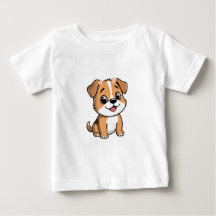 Floral Puppy Baby Tee (18–24M) Cute Pink Dog 