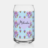 Floral Purple Viola Blue Lilac Pansy Womans Name Dosenglas (Vorderseite)