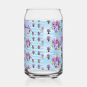 Floral Purple Viola Blue Lilac Pansy Womans Name Dosenglas (Rechts)