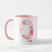 Floral Q Initial Mug | Personalized Name & Traits Tasse (Links)