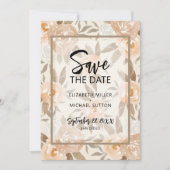 Floral QR Code Hochzeitssache speichern das Datum Save The Date (Vorderseite)