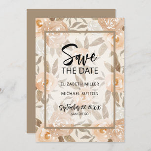 Floral QR Code Hochzeitssache speichern das Datum Save The Date