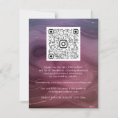 Floral QR Code Marsala Rose Burgundy (Rückseite)
