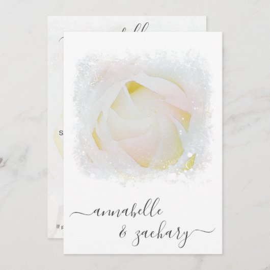 *~* Floral QR UAWG Blume AR8 Wedding Invita Einladung (Vorne/Hinten)