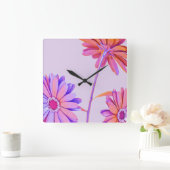 floral quadratische wanduhr (Zuhause)
