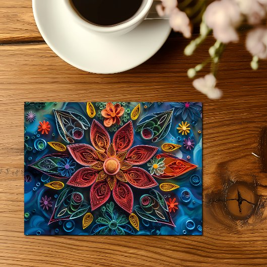 Floral Quilling Art Alltag Postkarte