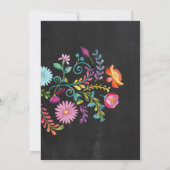 Floral Quinceanera Birthday Fiesta Mexikanisch Einladung (Rückseite)