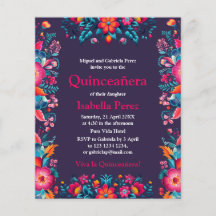 Floral Quinceanera Lila mexikanische Fiesta Geburt