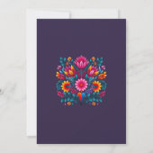 Floral Quinceanera Mexican Fiesta Birthday Einladung (Rückseite)