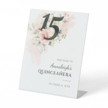 Floral Quinceanera Pink 15. Geburtstagsparty