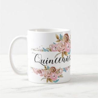 Floral Quinceañera Tasse elegant anpassen
