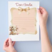 Floral Rabbit First Year Board Flyer (Hand)