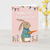 Floral Rabbit Springtime Season Card Karte (Gelbe Blume)