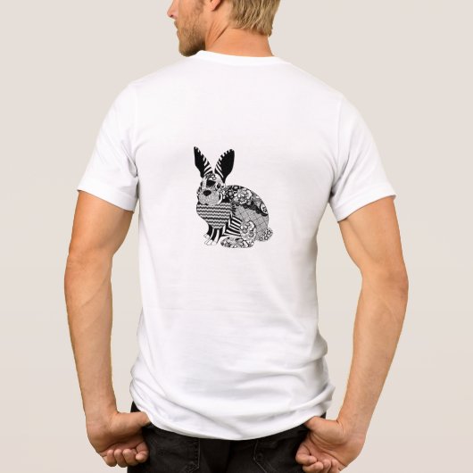 Floral Rabbit Tri-Blend Shirt (Rückseite)