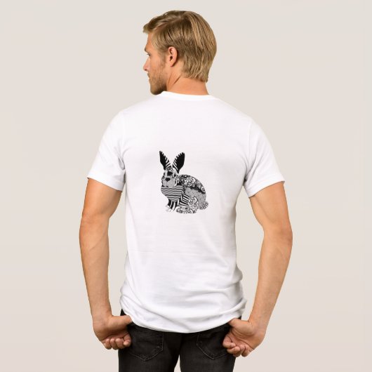 Floral Rabbit Tri-Blend Shirt (Rückseite voll)