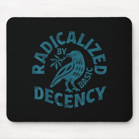 Floral Radicalized By Basic Decency Feminist Activ Mousepad (Vorne)