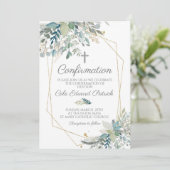 Floral-Rahmen-Bestätigung Einladung (Stehend Vorderseite)
