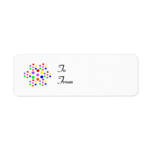 Floral Rainbow Spots Benutzerdefinierte Gift-Tags