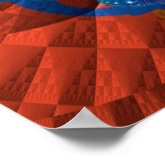 Floral Rainbow Vortex Poster (Ecke)