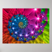 Floral Rainbow Vortex Poster (Vorne)