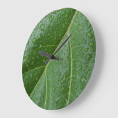 Floral Raindrops Wall Clock Große Wanduhr (Winkel)
