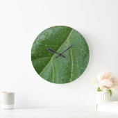 Floral Raindrops Wall Clock Große Wanduhr (Zuhause)