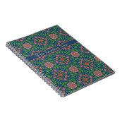 Floral Rangoli auf Deep Blue Spiral Notebook Notizblock (Rechte Seite)