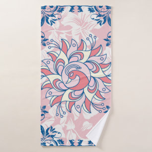 Floral Rangoli Design, helles Leben Badhandtuch Set